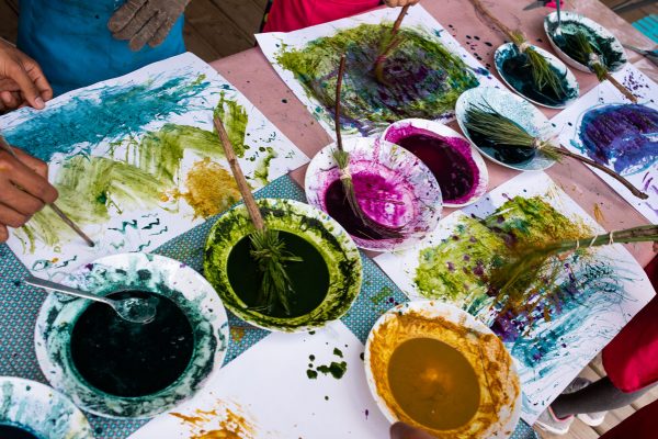 Atelier parent-enfant - peinture végétale paris